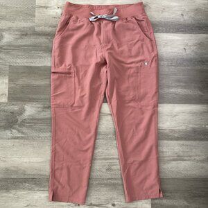 Figs Hwyola Technical Collection Scrubs Pants Medical Pocket Career Pink Sz L/P
